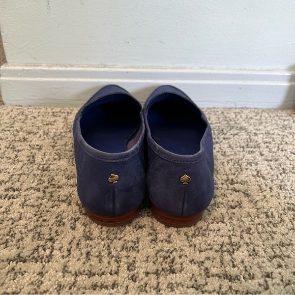 Kate Spade Carima Cobalt Blue Suede Pointed Toe Loafers Size 10 - Picture 6 of 11
